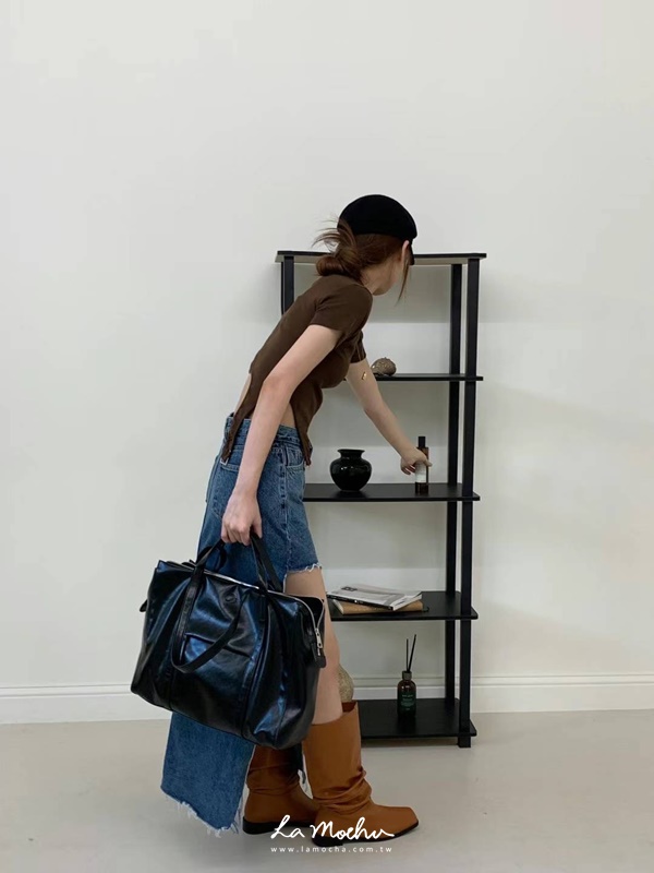 斜切開岔牛仔裙(闆娘清單)